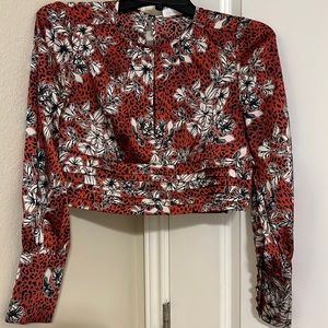 Amanda Uprichard size XS, cropped, long sleeve dressy shirt